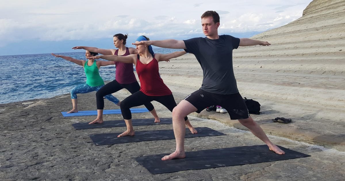 Yoga on the beach