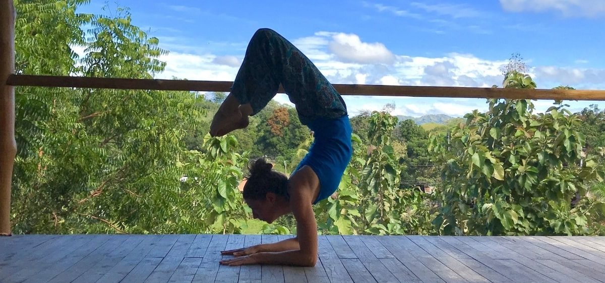 Yoga in greenery