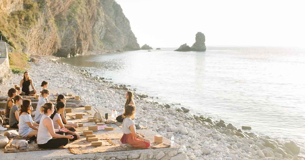 yoga on the beach